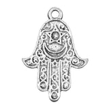 Hamsa Hand Metal Pendant 25x17mm 5/pk