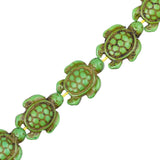 15x18mm Turquoise Vert Tortue (Synthétique/Teint) Perles 23/Brin