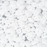 Czech Superduo Beads 24g Craie Blanche
