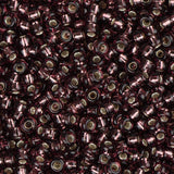11/0 Miyuki Rocailles #0013 Silver Lined Dark Smoky Amethyst 22g