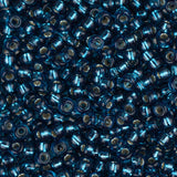 11/0 Miyuki Seed Beads #1425 Silver Lined Blue Zircon 24g