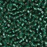 11/0 Miyuki Seed Beads #17 Silver Lined Green 24g