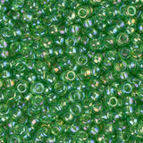 11/0 Perles Miyuki Rocailles #179L Vert Clair Transparent AB 24g