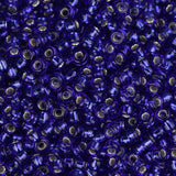 11/0 Perles de rocaille Miyuki #0020 Cobalt doublé d'argent 22g