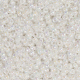 15/0 Miyuki Seed Beads #0471 White Pearl AB 22g