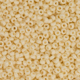 15/0 Miyuki Seed Beads #0492 Opaque Dark Cream 22g