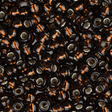 8/0 Miyuki Seed Beads #0135S Silver Lined Root Beer 22g