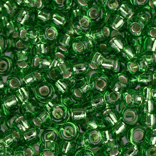 8/0 Miyuki Seed Beads #0015 Silver Lined Light Green 22g