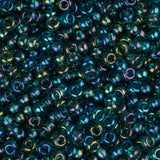 11/0 Czech Seed Beads #34950 Transparent AB Teal 23g