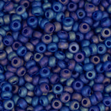 11/0 Czech Seed Beads #34956 Transparent Matte AB Navy 23g