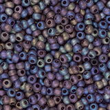 11/0 Perles de Rocailles Tchèques #34963 Transparent Mat AB Mauve 23g