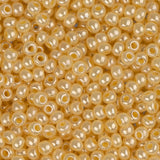 11/0 Czech Seed Beads #35018 Opaque Pearl Ivory 23g