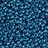 11/0 Perles de Rocailles Tchèques #35023 Bleu Métallique 23g