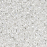 11/0 Perles de Rocailles Tchèques #35032 Blanc Lustre Opaque 23g