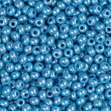 11/0 Perles de Rocailles Tchèques #35041 Bleu Lustre Opaque 23g