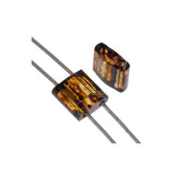 Perles de tila japonais 5x5mm Topaze foncée Picasso Turquoise 5.2g