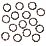 6mm Antique Copper Twisted Jump Rings 100/pk