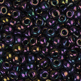 8/0 Miyuki Seed Beads #0454 Metallic Dark Plum Iris 22g