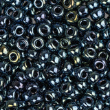 8/0 Miyuki Seed Beads #0456 Metallic Gunmetal Iris 22g