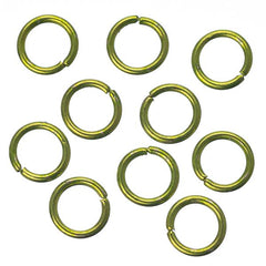 6.5mm Lime Green Jump Rings 100 Grams