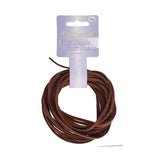 Faux Suede 3mm Lace 5m Brown