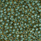 11/0 Perles Miyuki Rocailles #0374 Topaze Clair Doublé Turquoise 22g