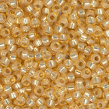11/0 Miyuki Seed Beads #0578 Light Topaz Silver Lined Alabaster 22g