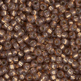 11/0 Miyuki Seed Beads #0641 Rose Bronze Silver Lined Alabaster 22g