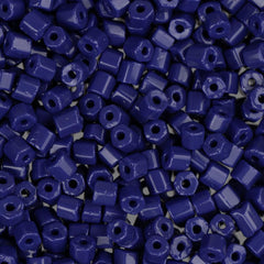10/0 Czech 2 Cut Seed Beads Opaque Royal Blue 22g