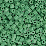 10/0 Czech 2 Cut Seed Beads Opaque Green 22g