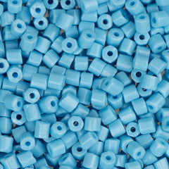 10/0 Czech 2 Cut Seed Beads Opaque Light Blue 22g
