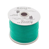 Bobine de 244 m à franges châle bleu paon plat