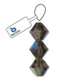 Preciosa Bicone 3mm Black Diamond AB 5" Strand