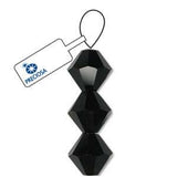 3mm Jet Preciosa Bicone 5" Brin