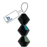 3mm Jet AB Preciosa Toupie 5" Brin