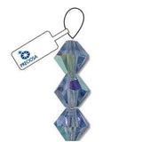 Preciosa Bicone 3mm Light Sapphire AB 5" Strand