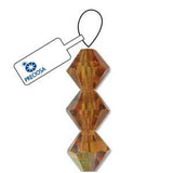 3mm Topaze AB Preciosa Toupie 5" Brin