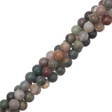 Indian Agate Beads 6mm Round (Natural) 15-16" Strand