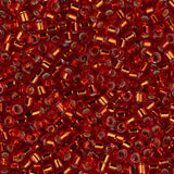 11/0 Delica Bead #0043 Silver Lined Red Orange 5.2g