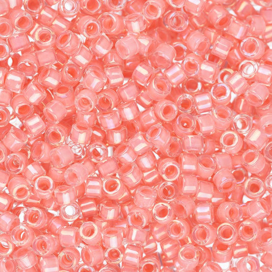 11/0 Delica Bead #0070 Rose/Pink AB Lined 5.2g