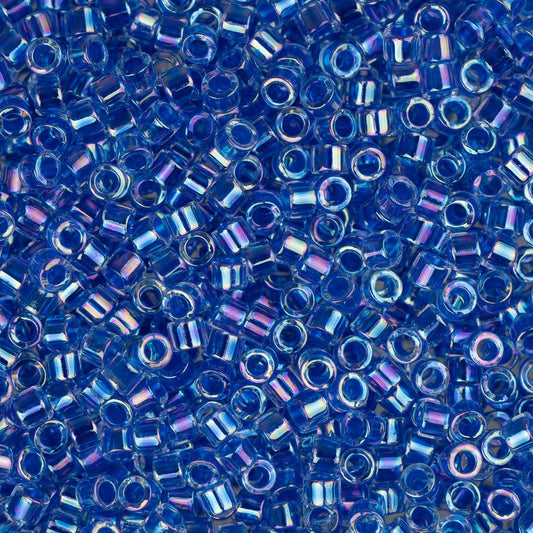 11/0 Delica Bead #0077 Blue AB Lined 5.2g