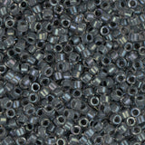 11/0 Delica Bead #0081 Dark Grey AB Lined 5.2g