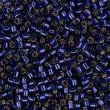 Perle Delica 11/0 #0609 Violet foncé doublé d'argent 5,2 g