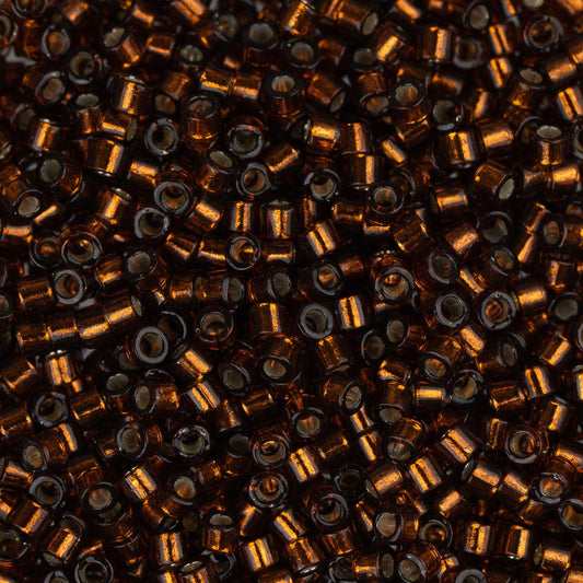 Perle Delica 11/0 #0612 Topaze foncée doublée d'argent 5,2 g