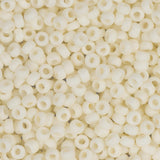 11/0 Miyuki Seed Beads #2021 Opaque Matte Cream 22g