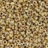11/0 Miyuki Seed Beads #4512 Opaque Yellow Picasso 22g