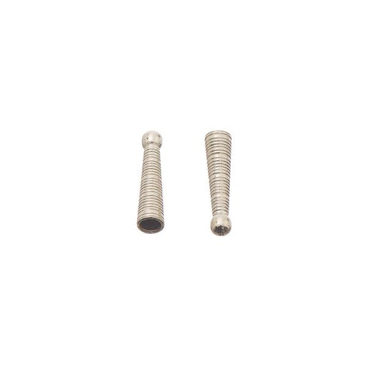 Bolo Tips Ribbed Antique Silver 2/pk