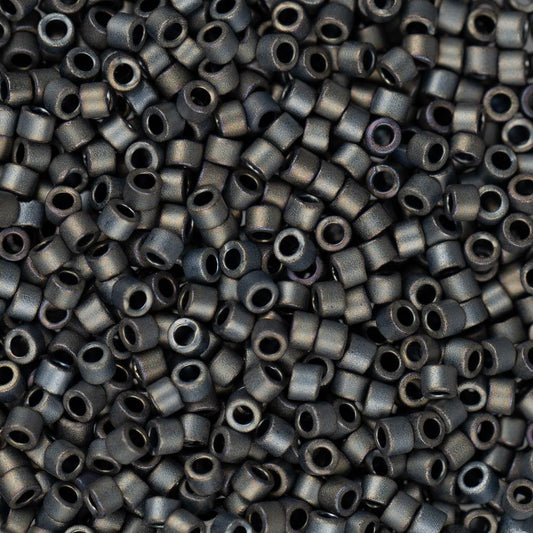 Perle Delica 11/0 #0307 gris argenté foncé AB mat 5.2g