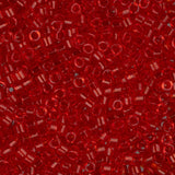 11/0 Perle Delica #0704 Transparent Rouge Orange 5.2g