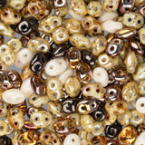 *Czech Superduo Beads Calico Cat 22g